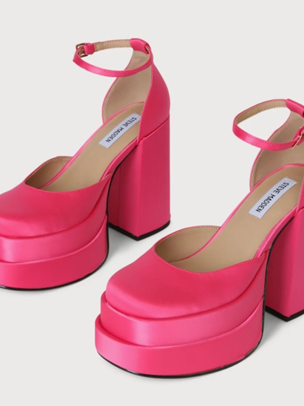 Steve Madden | Pink Satin Charlize Heels - Picture 2 of 11